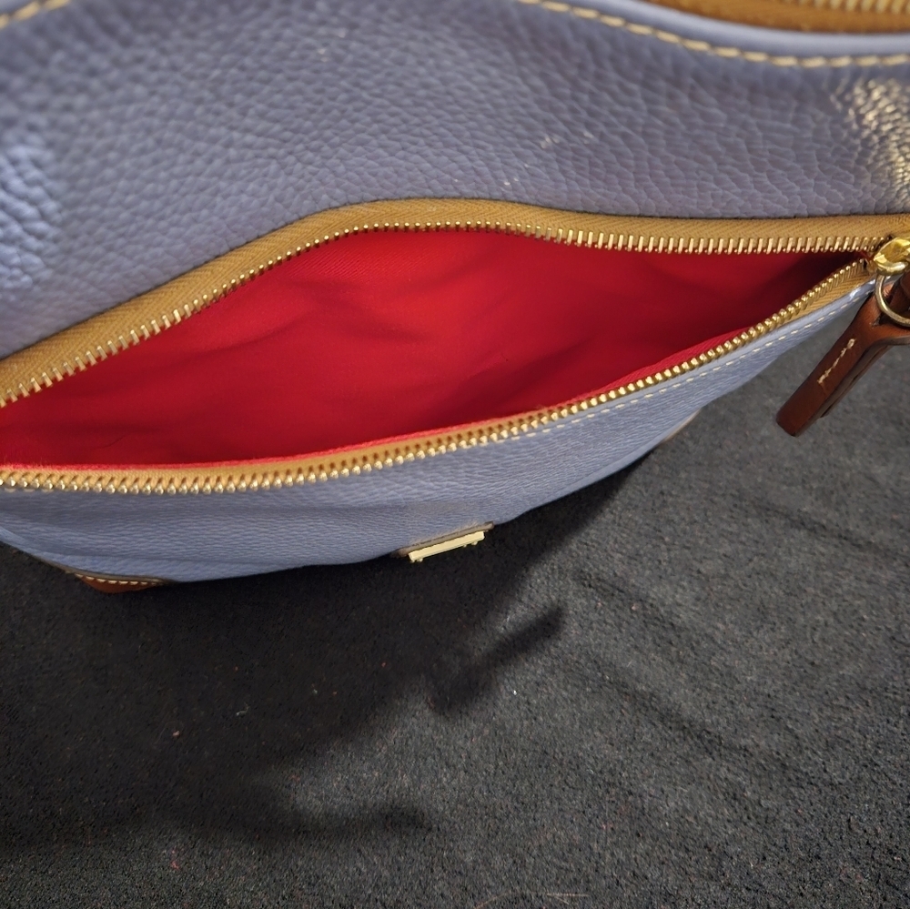 Dooney & Bourke Blue Pebble Leather Crossbody/Shoulder Bag - Picture 3 of 13